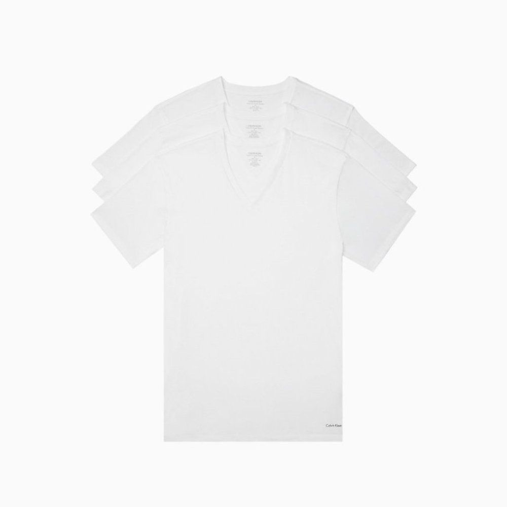 CT1459a Calvin Klein Big + Tall Cotton Classics 3-Pack V-Neck T-Shirt